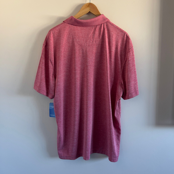 Haggar Cool 18 Tec | Pink Short Sleeve Polo Shirt - Picture 4 of 6